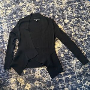 White House Black Market Ribbed Black Cardigan